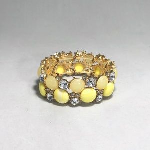 Yellow and Gold Stretch Bracelet